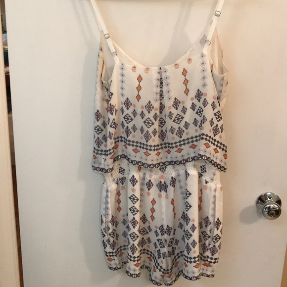 Joie blue, orange, and white silk romper! - Picture 2 of 3